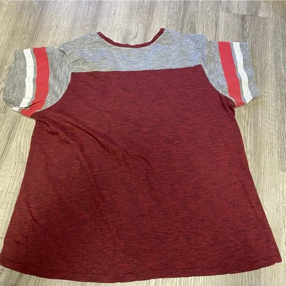 KC Chiefs NFL Team Apparel Raglan T Shirt Kansas City Football Womens 2XL - Picture 2 of 5